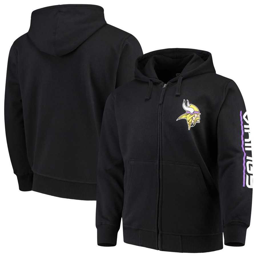 Men's Minnesota Vikings G III Sports by Carl Banks Post Route Full Zip Hoodie Black,We sell and wholesale Men's Minnesota Vikings G III Sports by Carl Banks Post Route Full Zip Hoodie Black on line form chian!